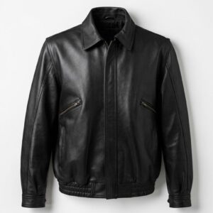 Bomber de cuero negra BIRMINGHAM, foto 1